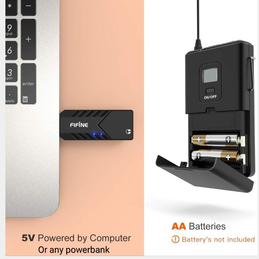 FIFINE USB Wireless Microphones for Computer, high performance Wireless