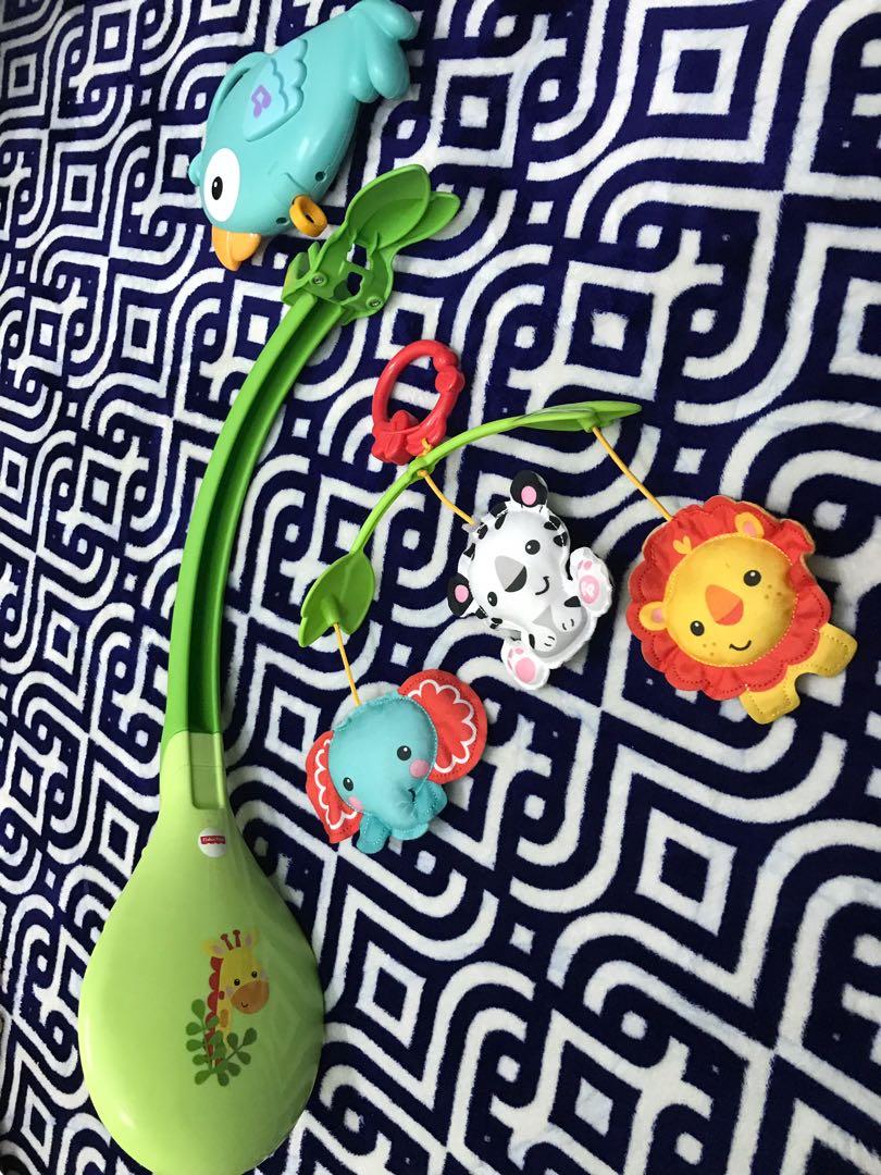 FISHERPRICE RAINFOREST FRIENDS 3IN1 MUSICAL MOBILE, Babies & Kids