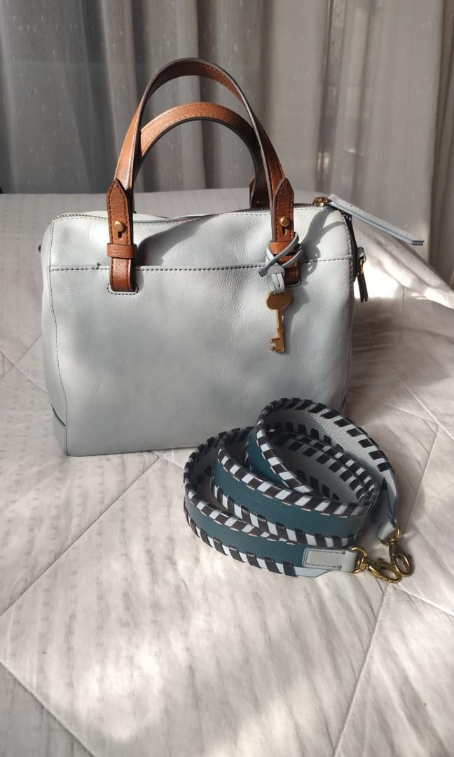 Fossil rachel satchel horizon blue hot sale