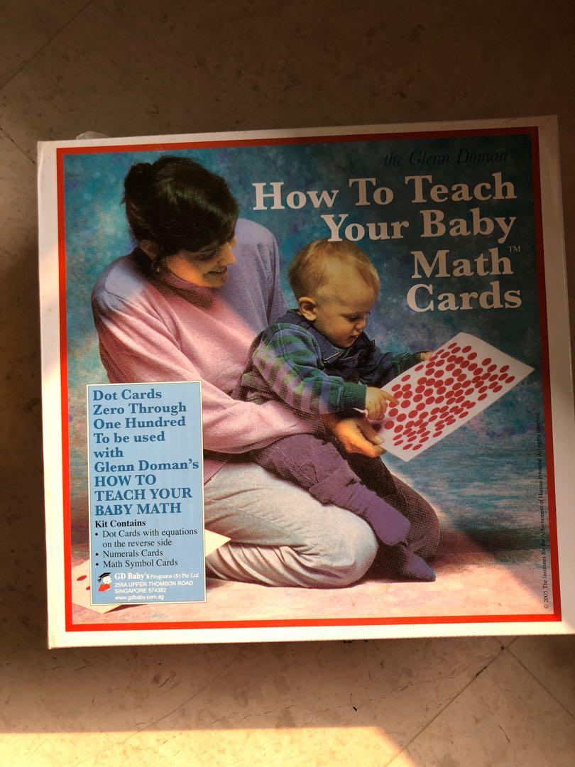 Glenn Doman How To Teach Your Baby Math Cards Babies Kids Toys