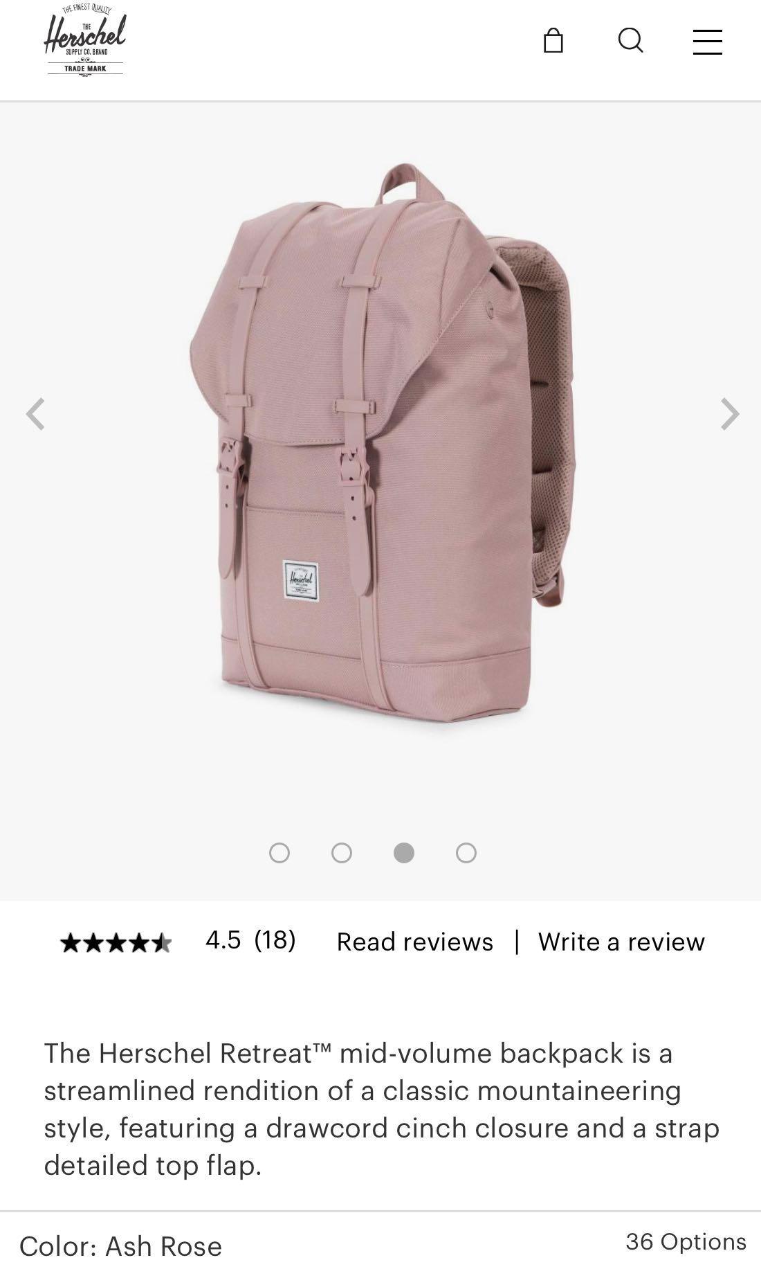 herschel retreat ash rose