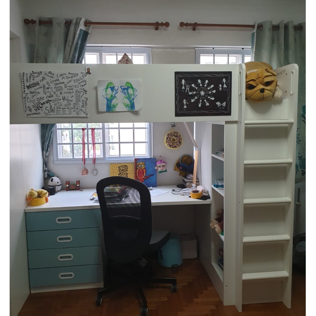 Ikea bunk bed shop with study table
