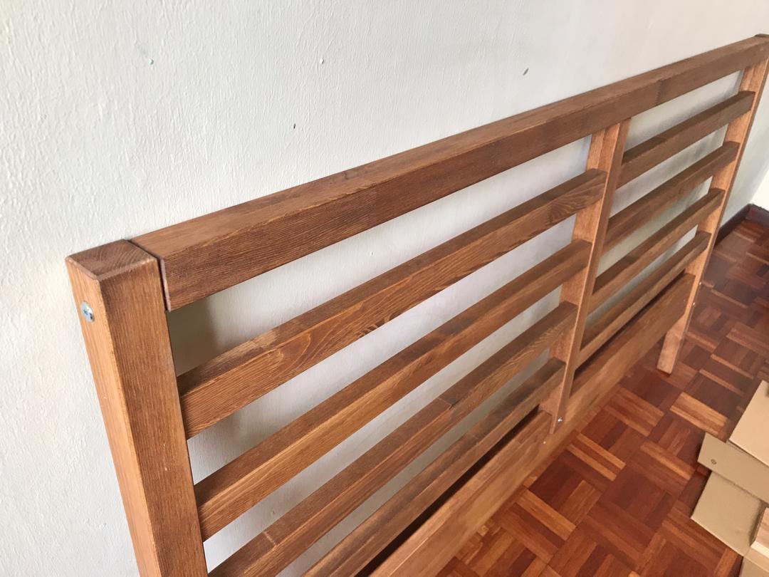 Tarva bed outlet stained