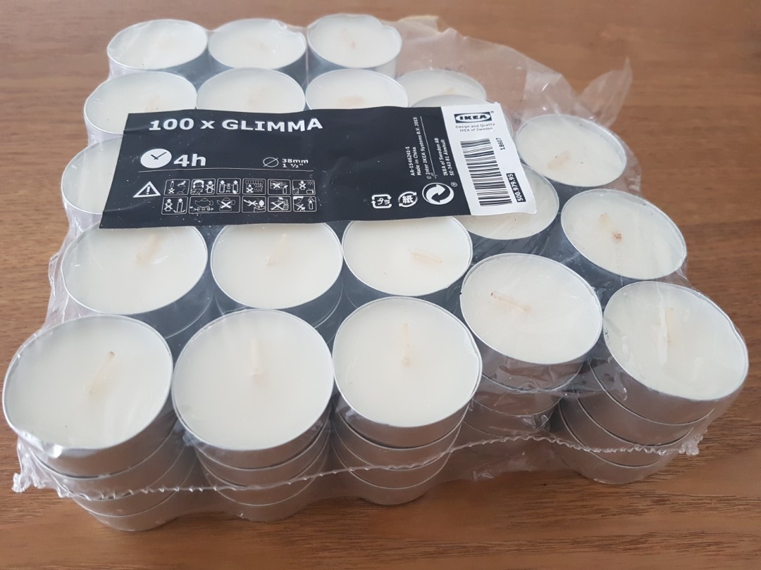 Ikea Tea light Candles (pack opened), Hobbies & Toys, Stationery