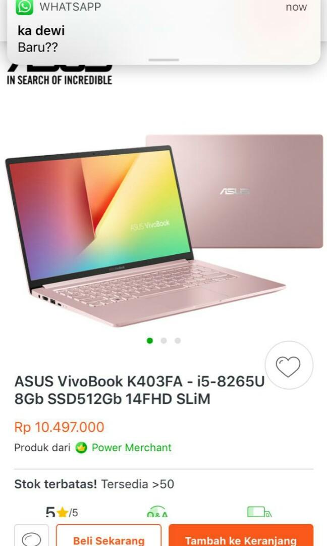 Jual asus vivobook ultra k403fa