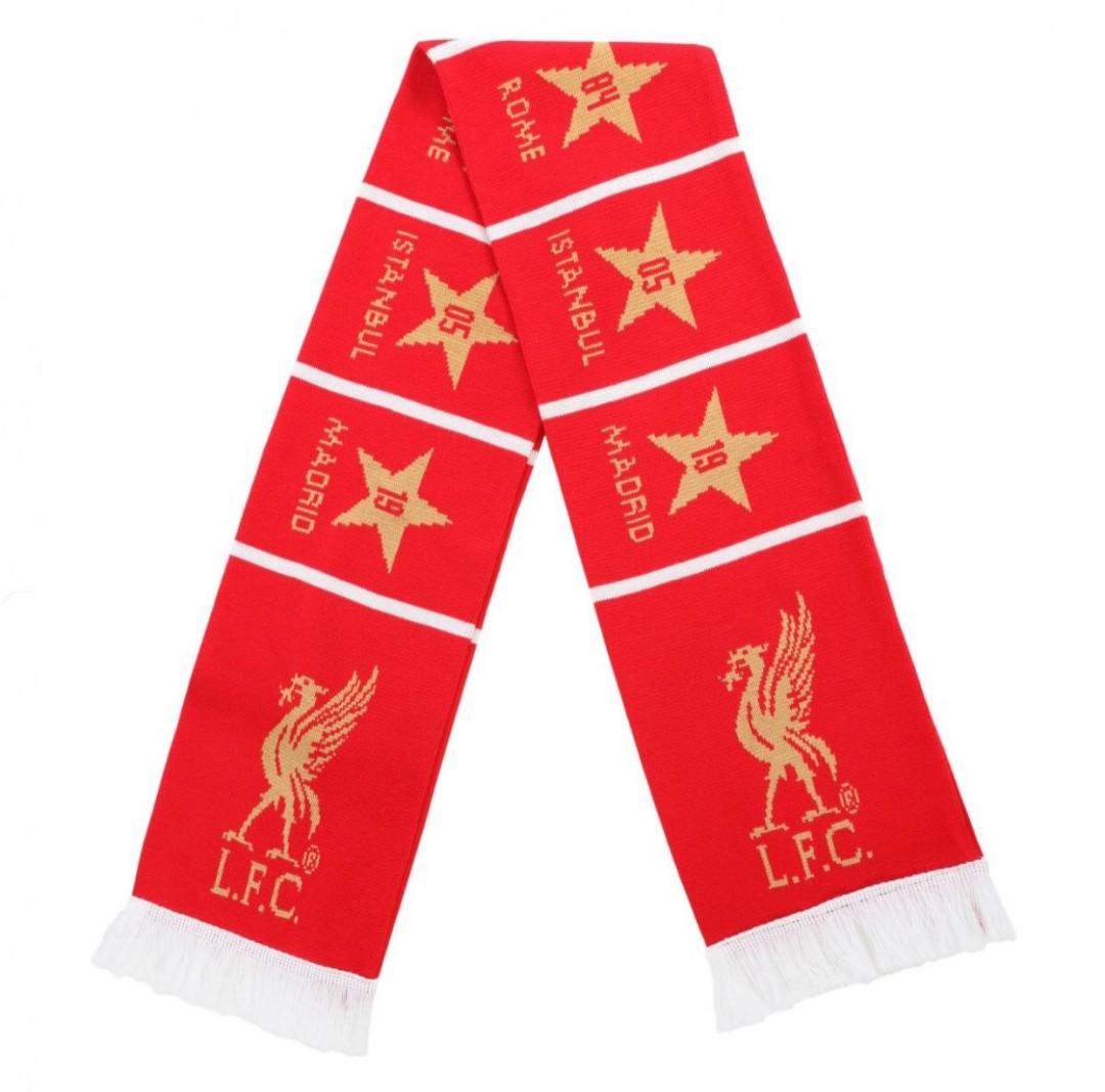 Liverpool Fc Allez Allez Allez Official Champions 2019 Scarf League 6 Times