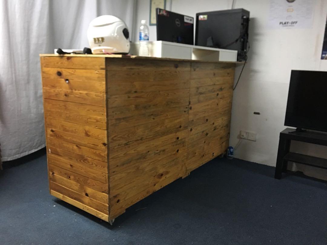 Meja Kaunter kayu, Furniture & Home Living, Furniture, Tables & Sets on