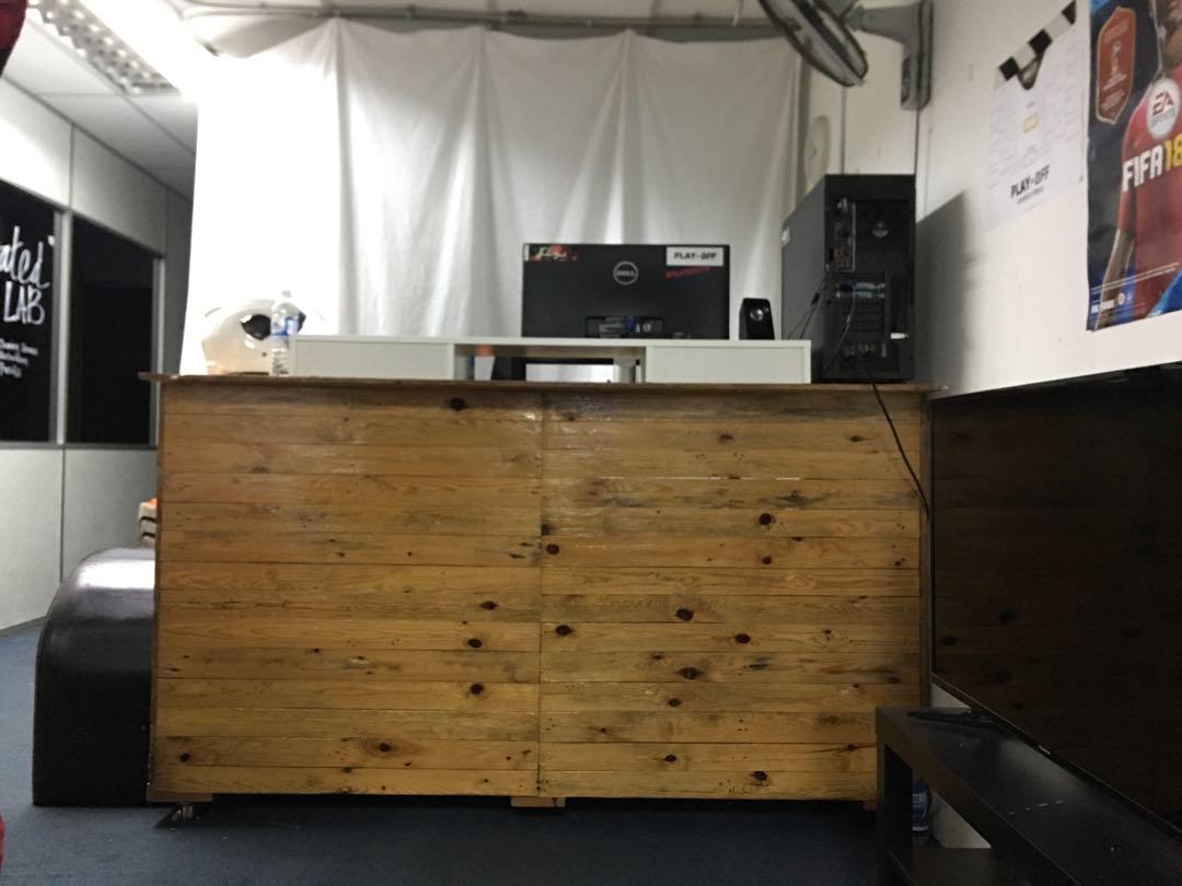 Meja Kaunter kayu, Furniture & Home Living, Furniture, Tables & Sets on