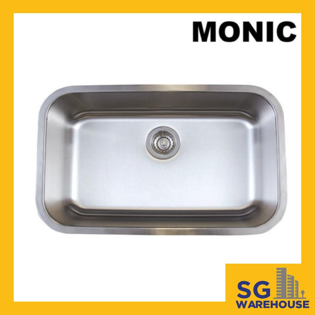 Monic Sink U800 Stainless Steel Single Bowl Undermount Kitchen Sink Home Appliances Kitchenware On Carousell