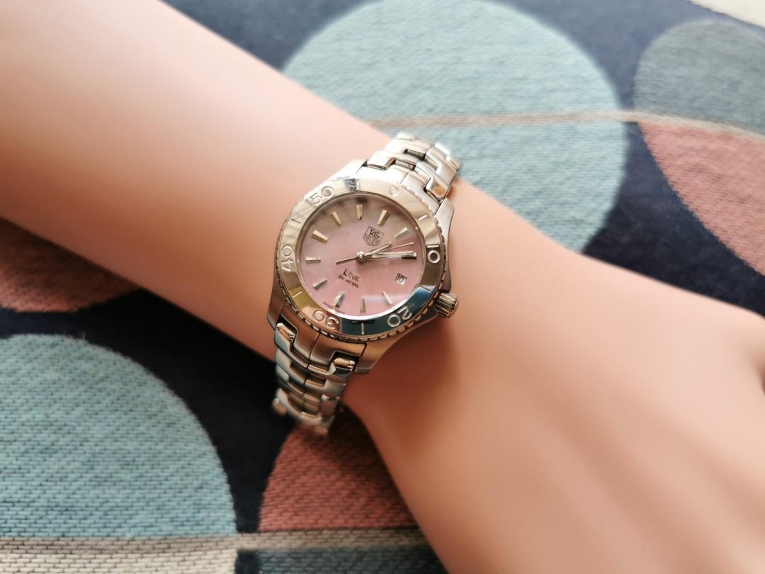 Original New TAG HEUER Link Quartz MOP Pink Dail Ladies Watch