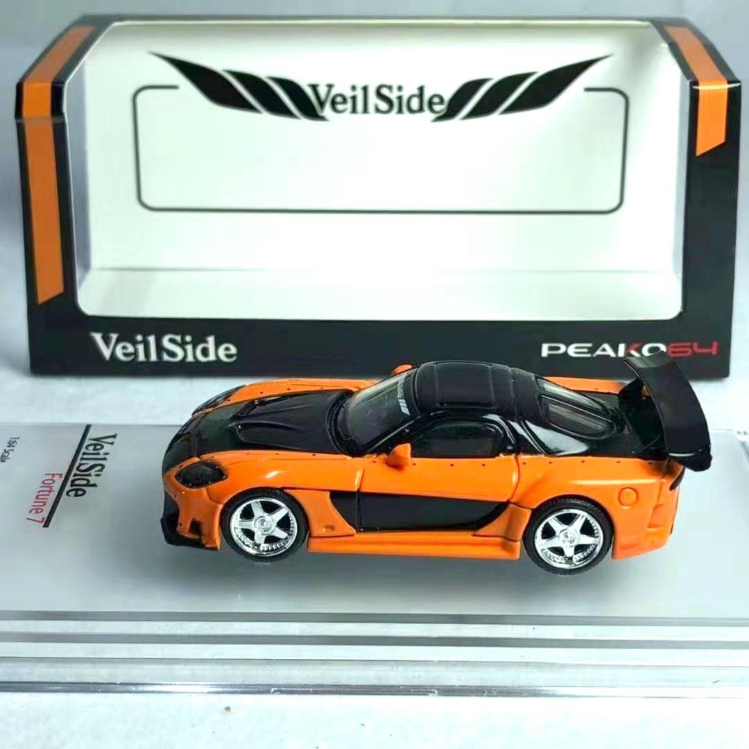 Peako 1/64 Veilside Mazda RX7 橙色合金, 興趣及遊戲, 玩具& 遊戲類 ...