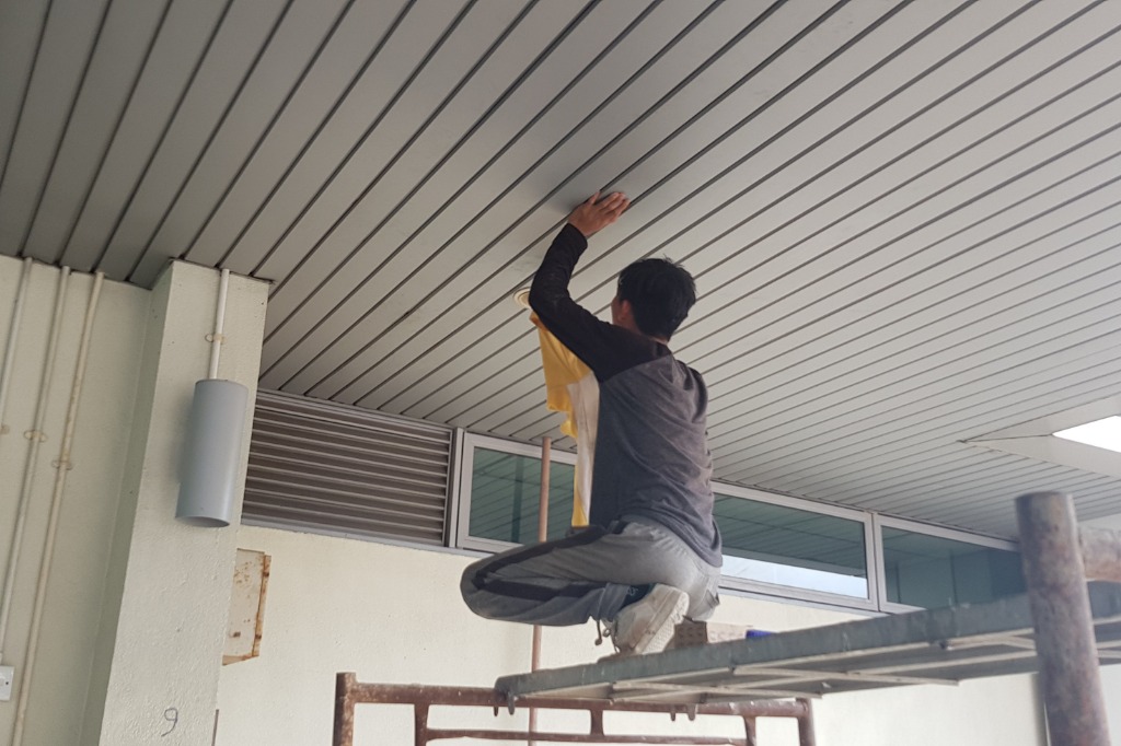 PEMASANGAN DAN BAIKPULIH SILING ALUMINIUM l strip ceiling aluminium