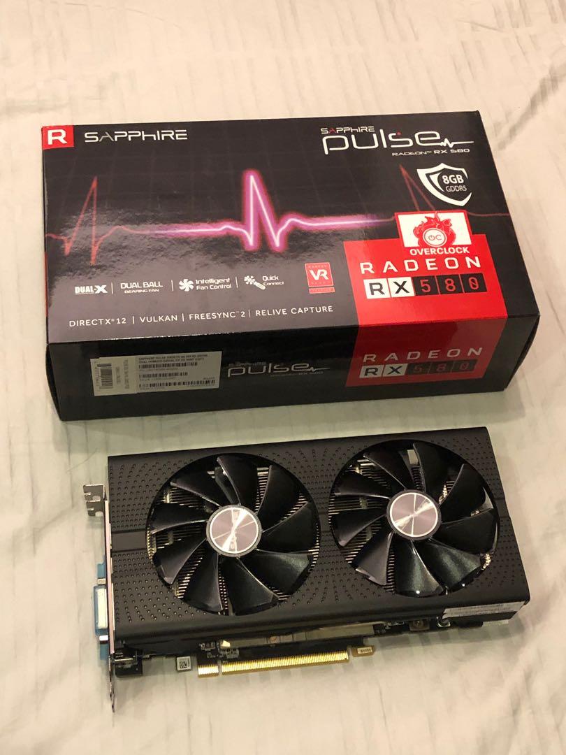 Sapphire Pulse RX580 8GB AMD Radeon Graphics Card