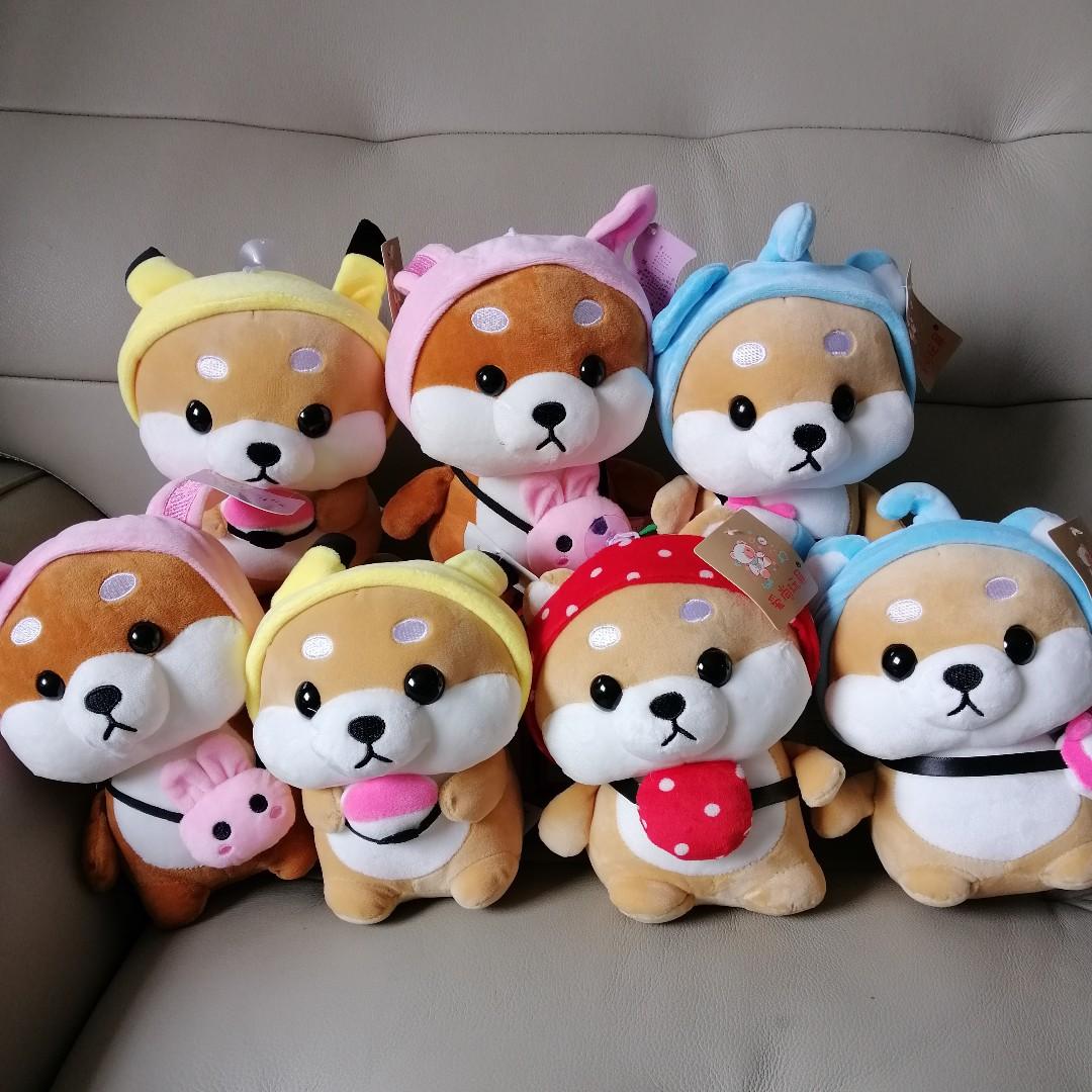 pink shiba inu plush