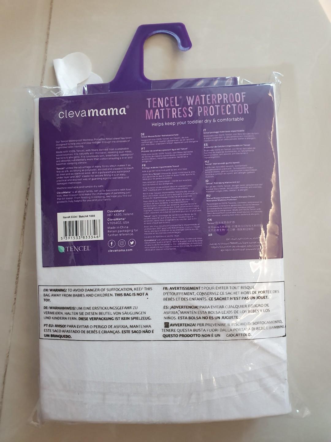 clevamama cot bed mattress protector