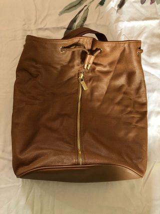 Light brown backpack
