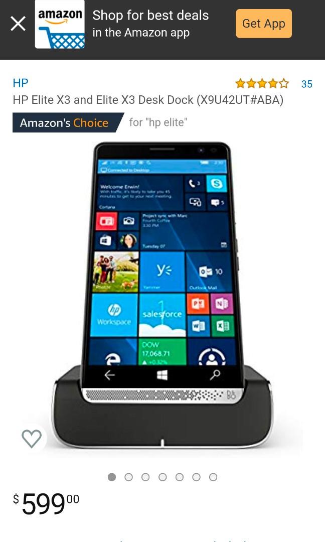 Amazon Com Hp Elite X3 And Elite X3 Desk Dock Mobile Phones