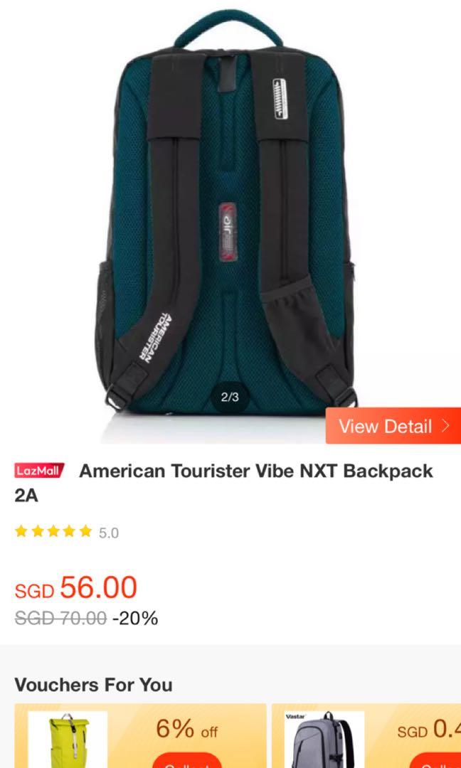 American tourister vibe nxt backpack 2a Men s Fashion Bags Backpacks on Carousell