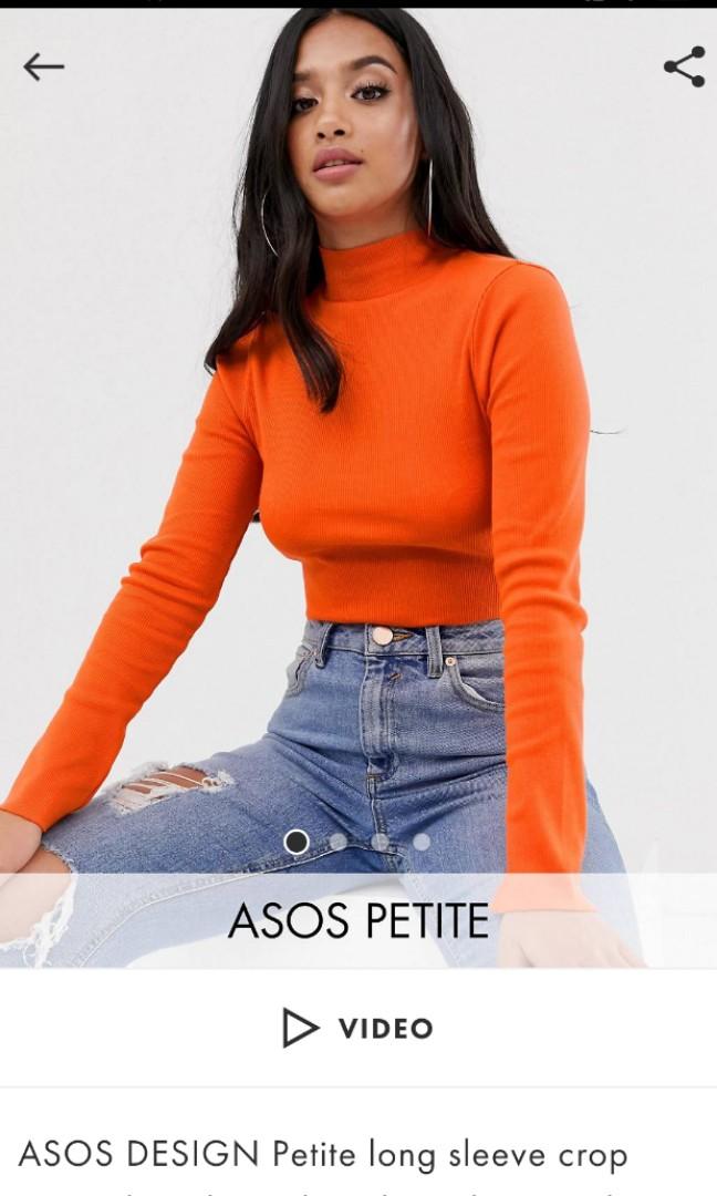 Orange cropped hotsell turtleneck