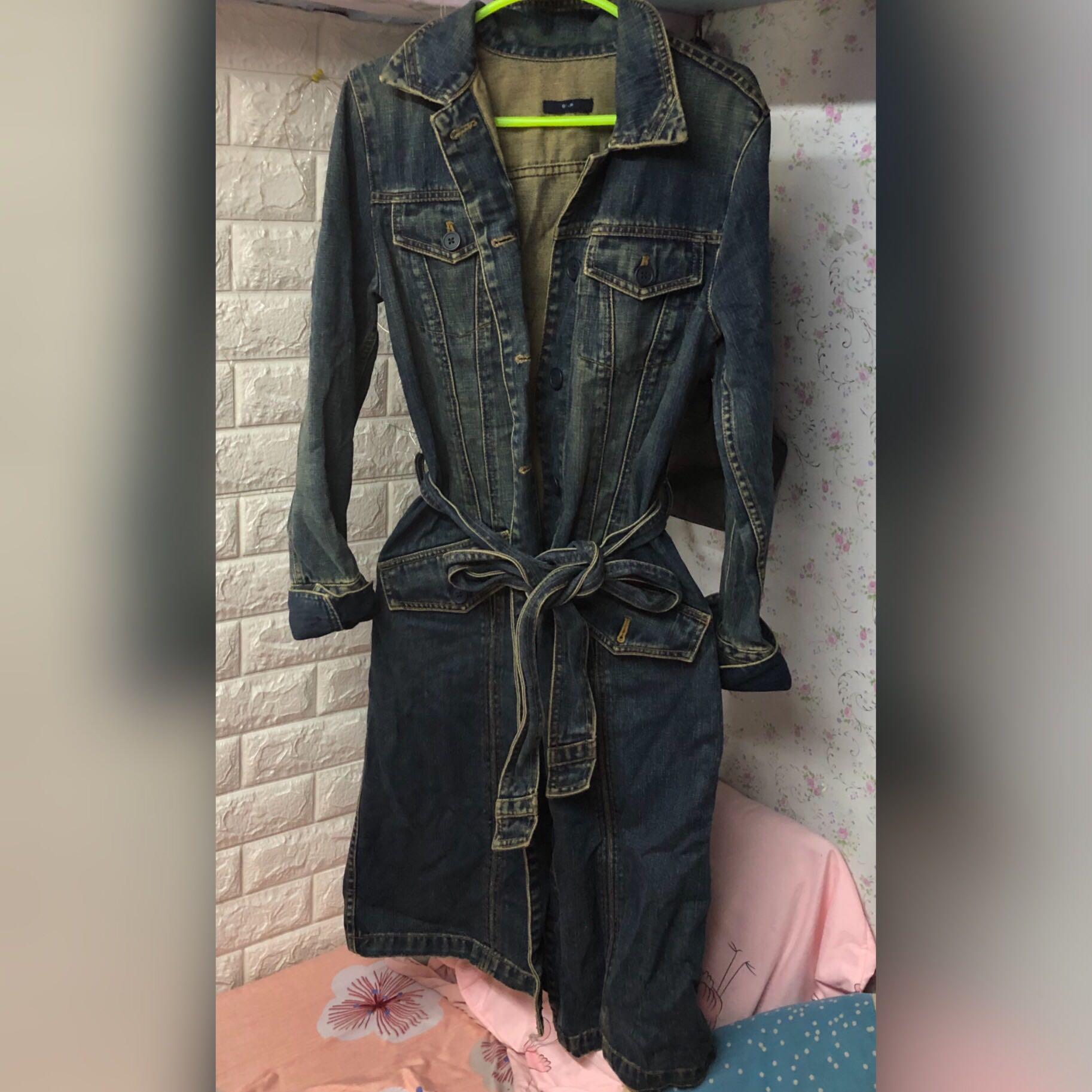 gap denim trench coat