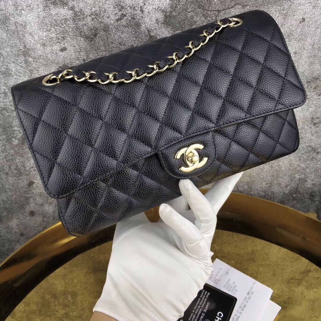 Authentic Pre-loved Chanel Medium Black Caviar Leather GHW Double Flap,  Luxury, Bags & Wallets on Carousell