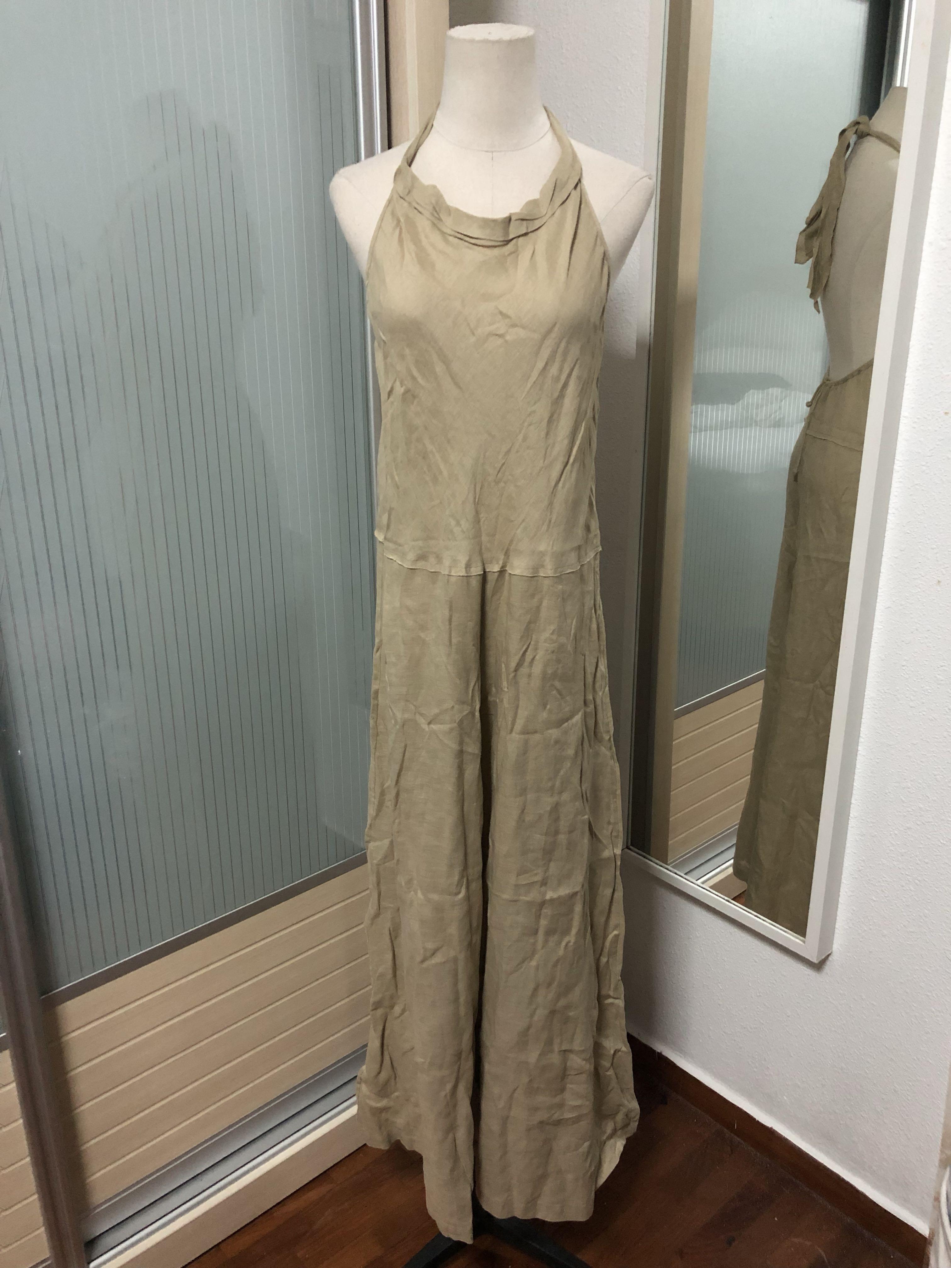 linen halter jumpsuit