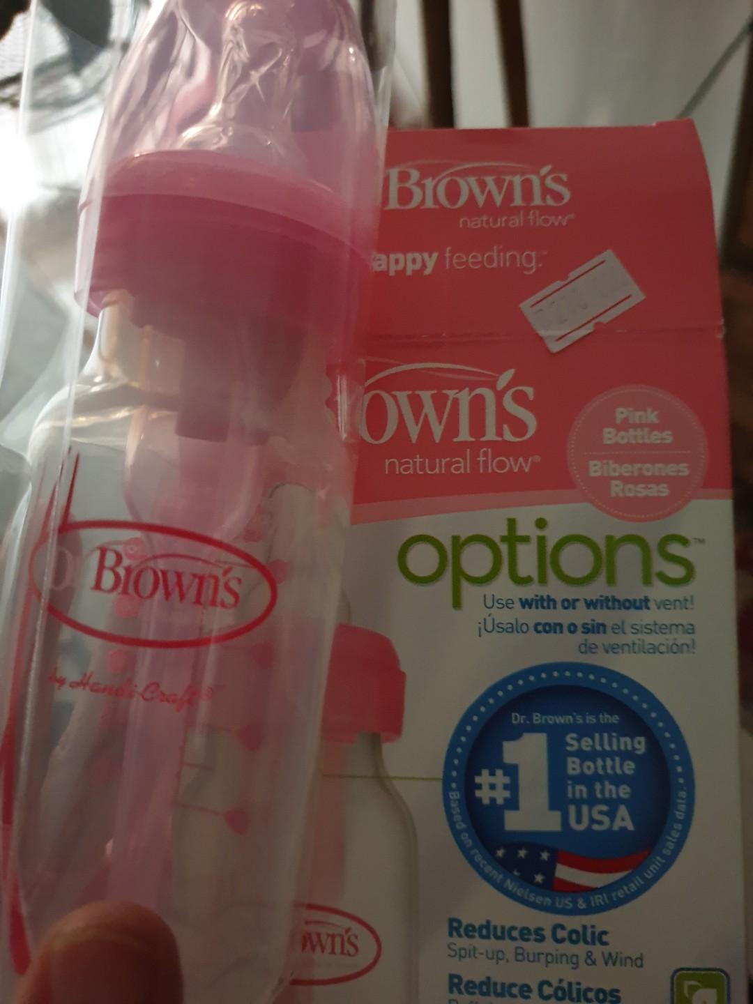 Botol Bayi Dr Browns Options Pink Bayi Anak Perawatan Makanan Anak Di Carousell