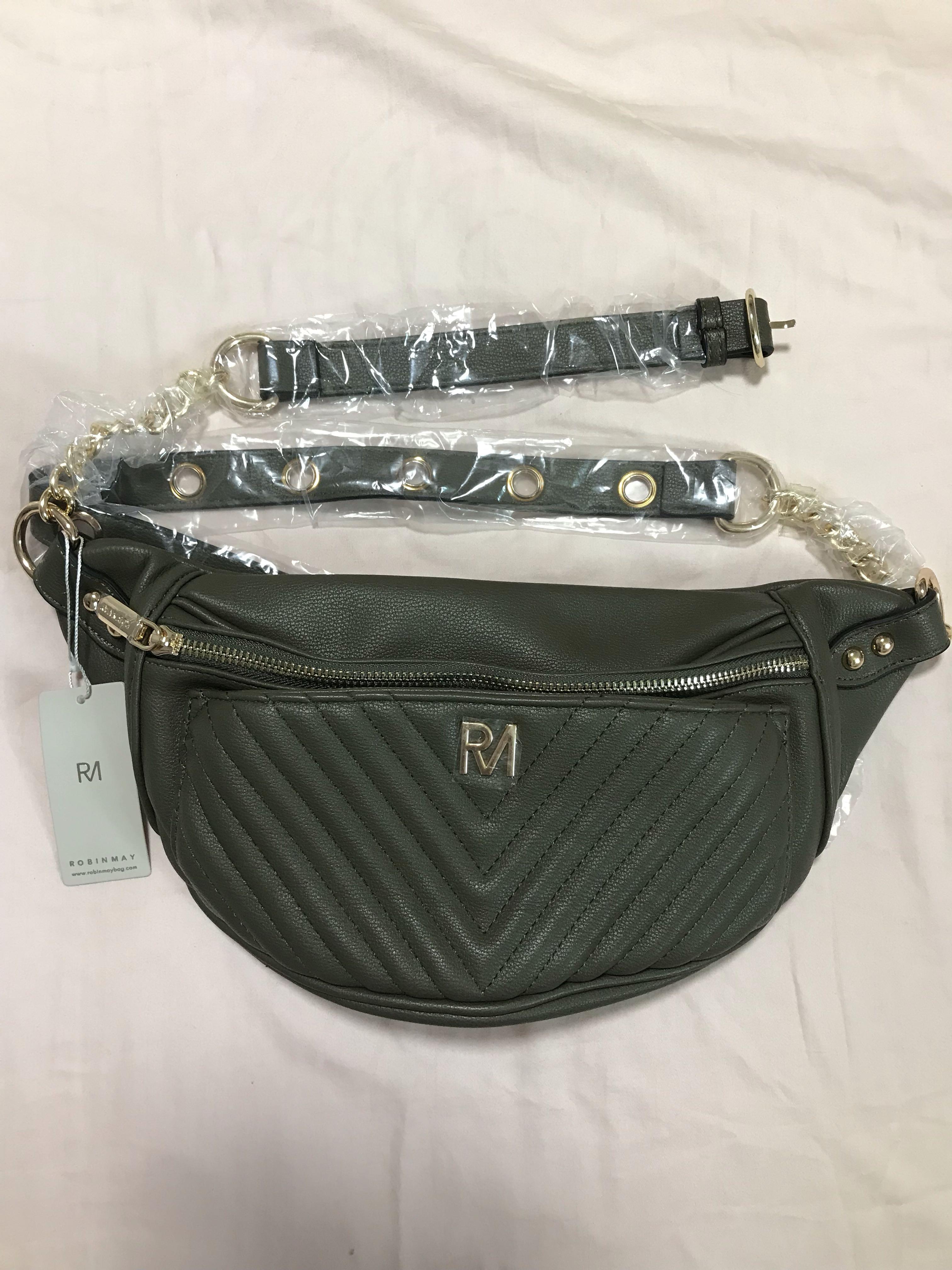 Brand New Robin May Chest Bag In Army Green Luxury Bags Wallets Others On Carousell