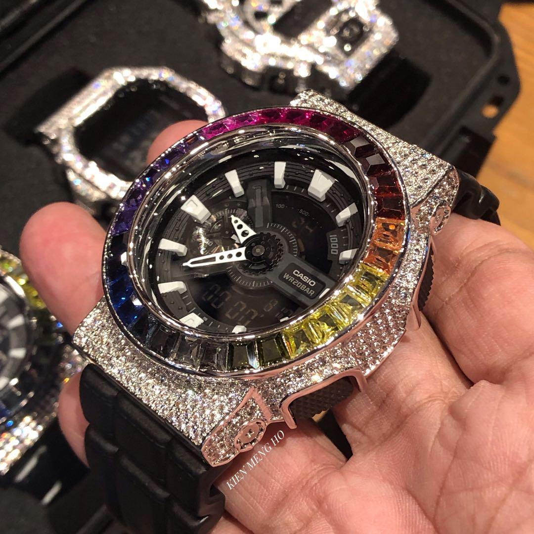 casio-g-shock-ga-110-in-metal-bezel-with-multi-colour-crystals-bling