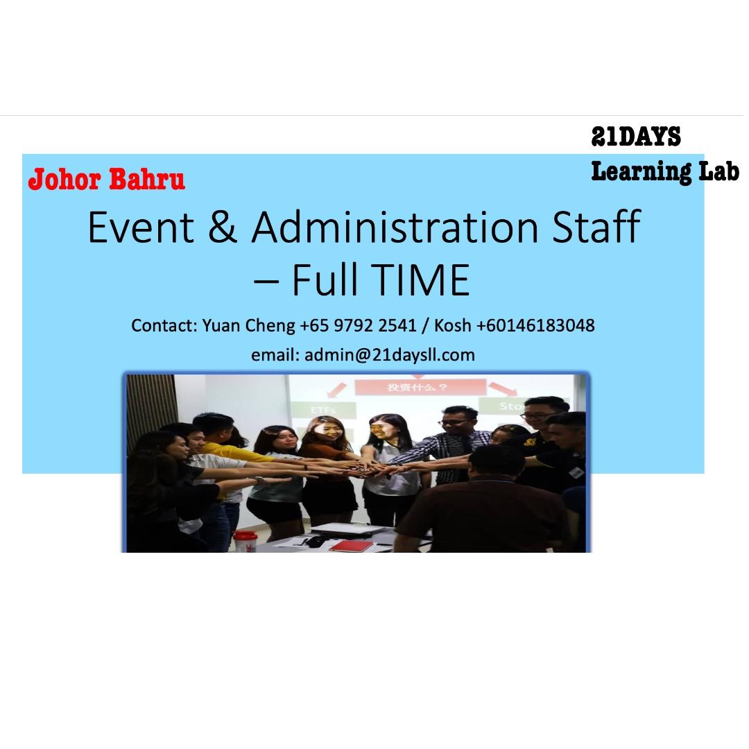 Event Admin Executive Johor Jobs Education Training On