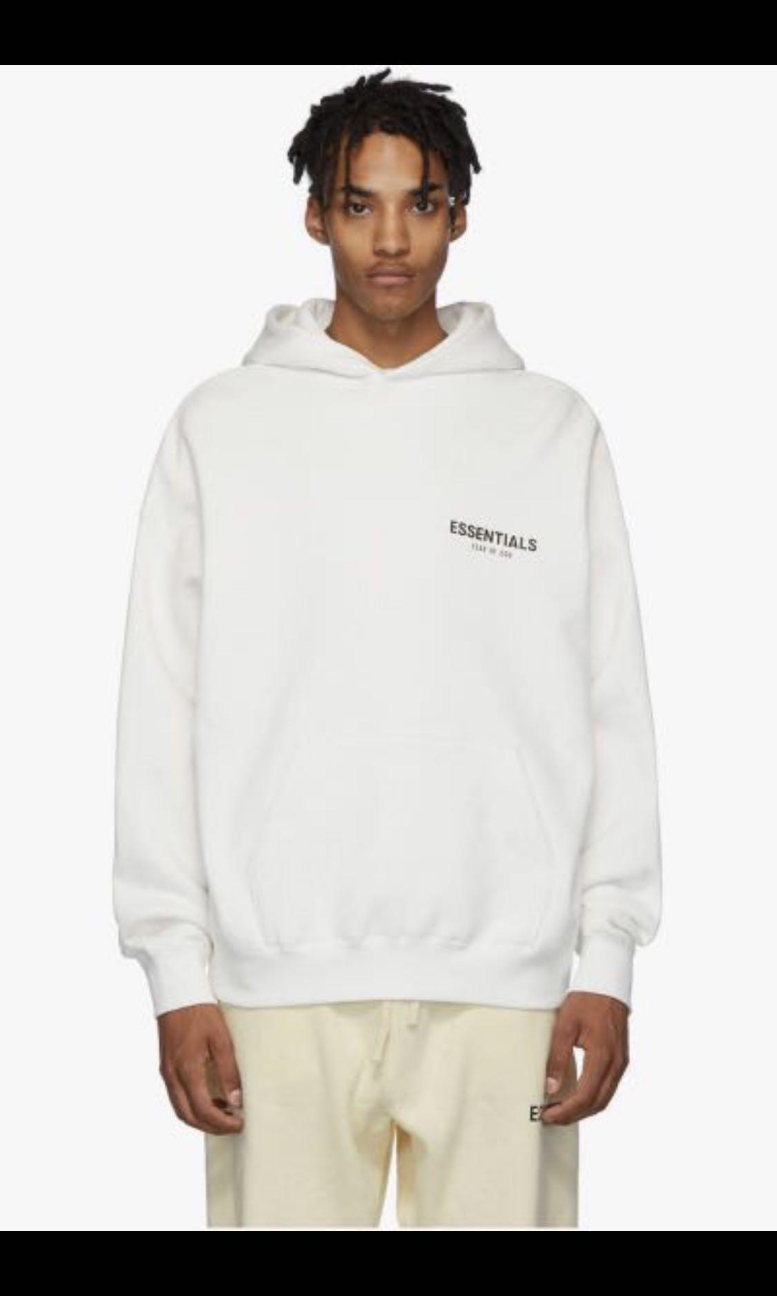 Fog essentials white hoodie new arrivals