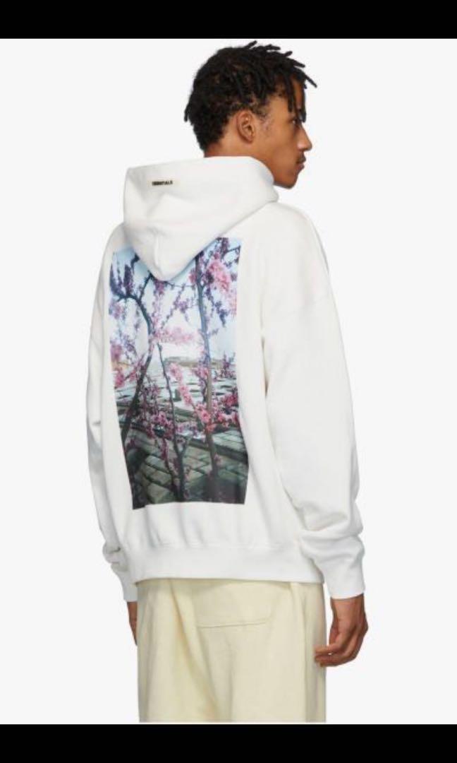fog essentials white hoodie