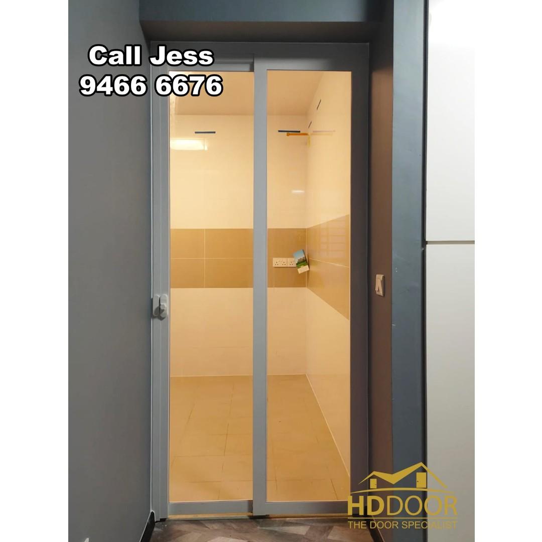 Hdb Slide Swing Design Kitchen And Toilet Door Also Main Door Gate Home Services Renovations On Carousell