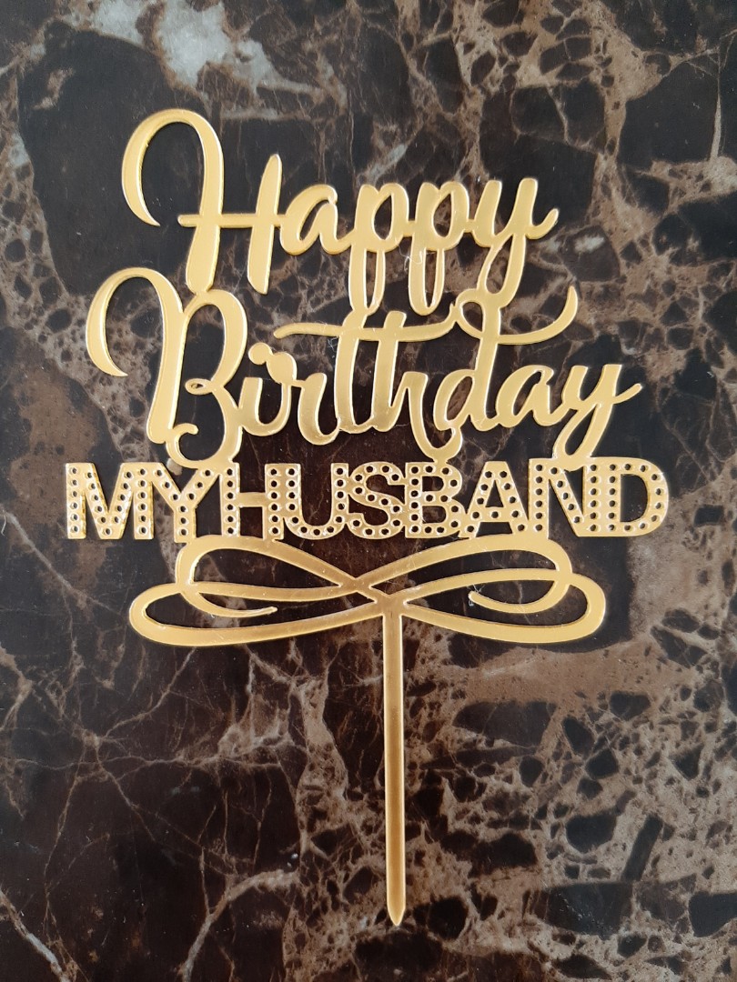 Husband Gold Black Birthday Cake Topper Design Craft Others On Carousell Mahesh dobhal march 17, 2020 happy birthday cake 0 comments 11,189 views. husband gold black birthday cake topper