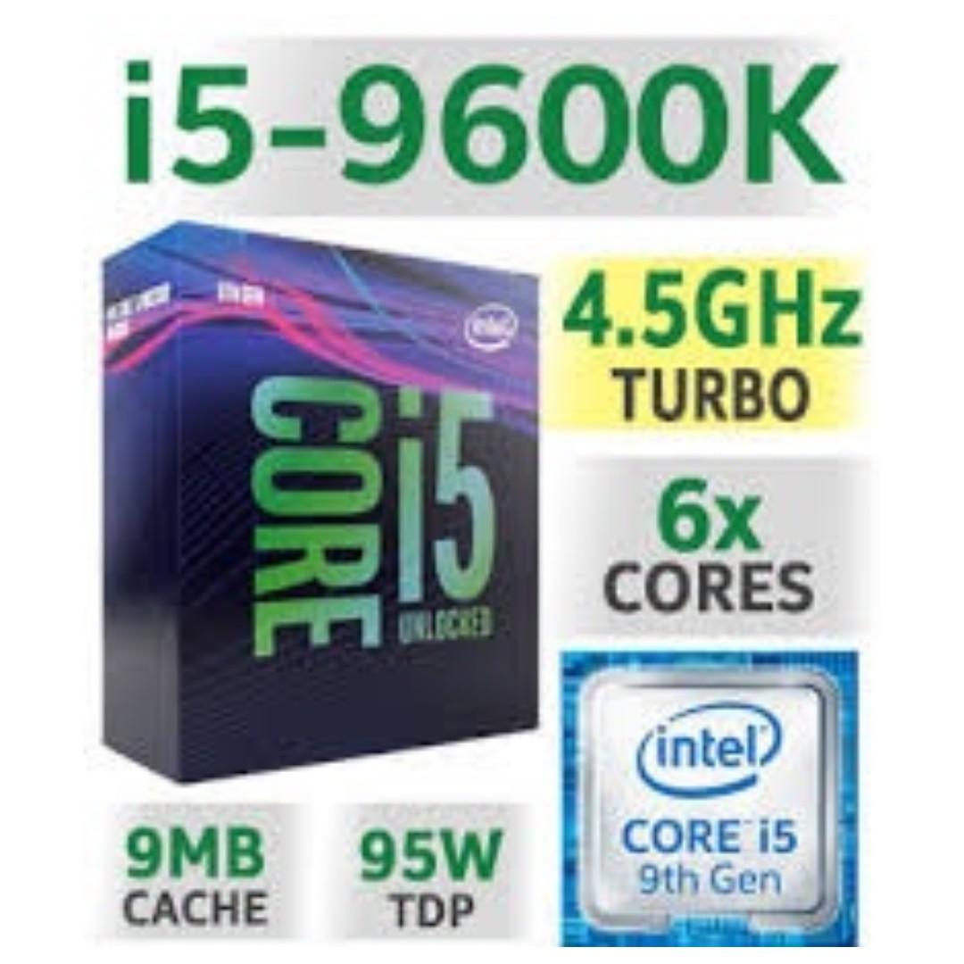 Intel Core i5 9600K Processor (9M Cache, up to 4.60 GHz), Electronics