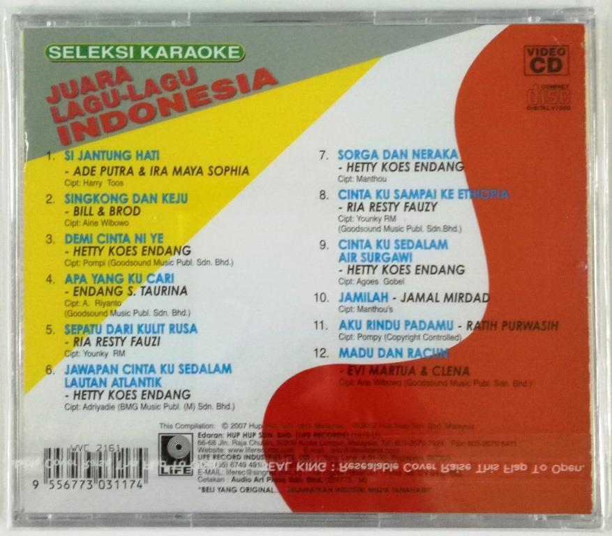 Juara LaguLagu Indonesia Vol.1 VCD Karaoke Original Artist Madu Dan