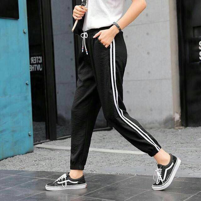 Korean Track Pants Joggers Not Cotton Women s Fashion Bottoms Other Bottoms on Carousell
