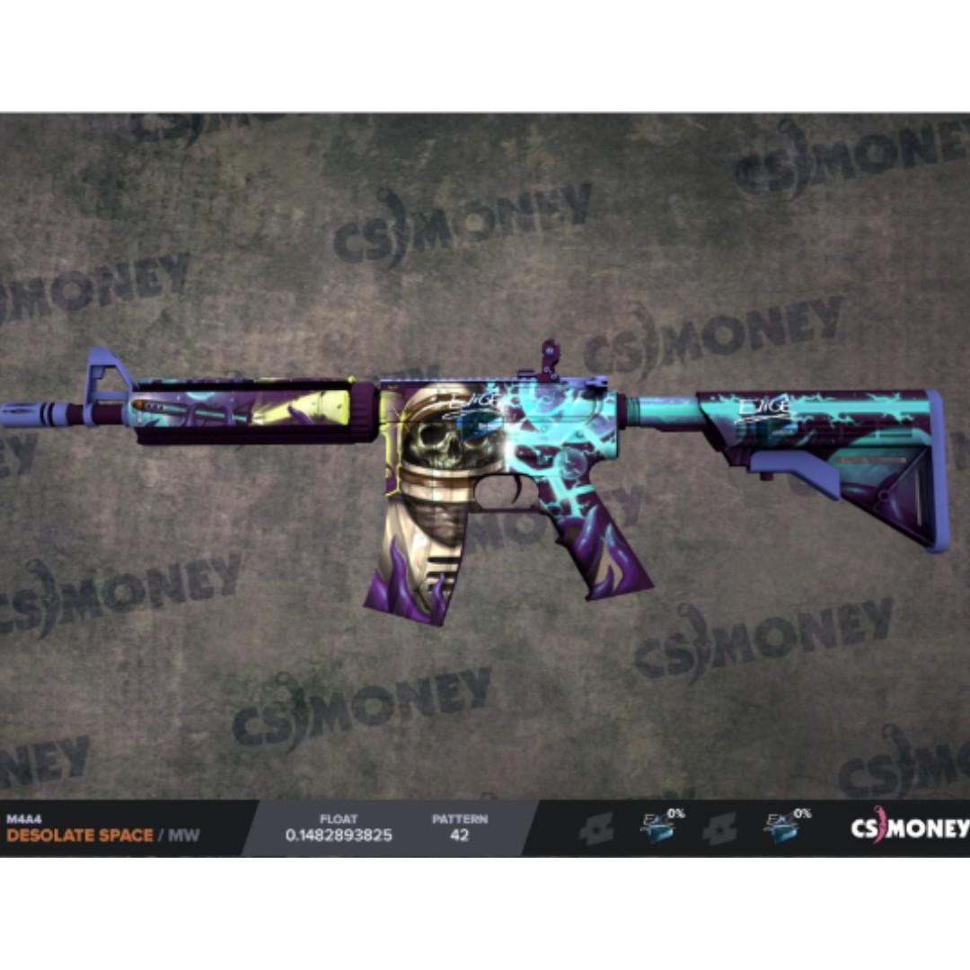 M4a4 Desolate Space Mw Toys Games Video Gaming In Game Products On Carousell - m4a4 roblox