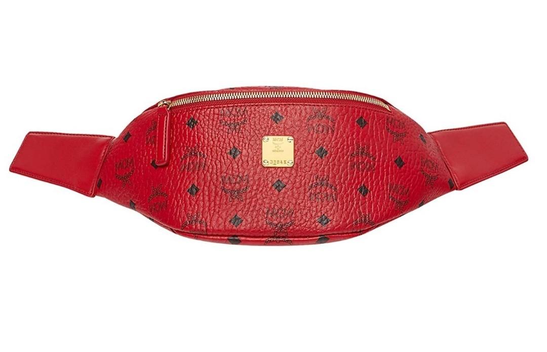 MCM Women s Project RED Stark Small Belt Bag Ruby ONE Size