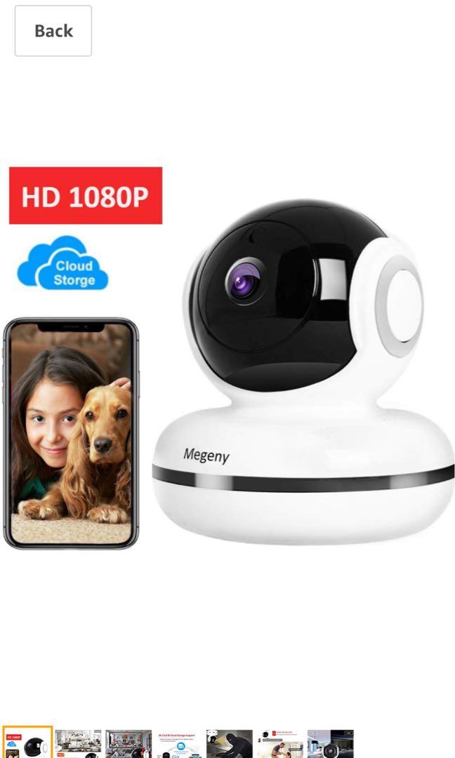 Megeny Security Camera Ip Camera Wireless 1080p Wifi Surveillance System With Hd Night Vision Cloud Storage Human Motion Detection Two Way Audio Video Alarm Monitor For Baby Elder Pet Pan Tilt Photography Cameras Others On Carousell