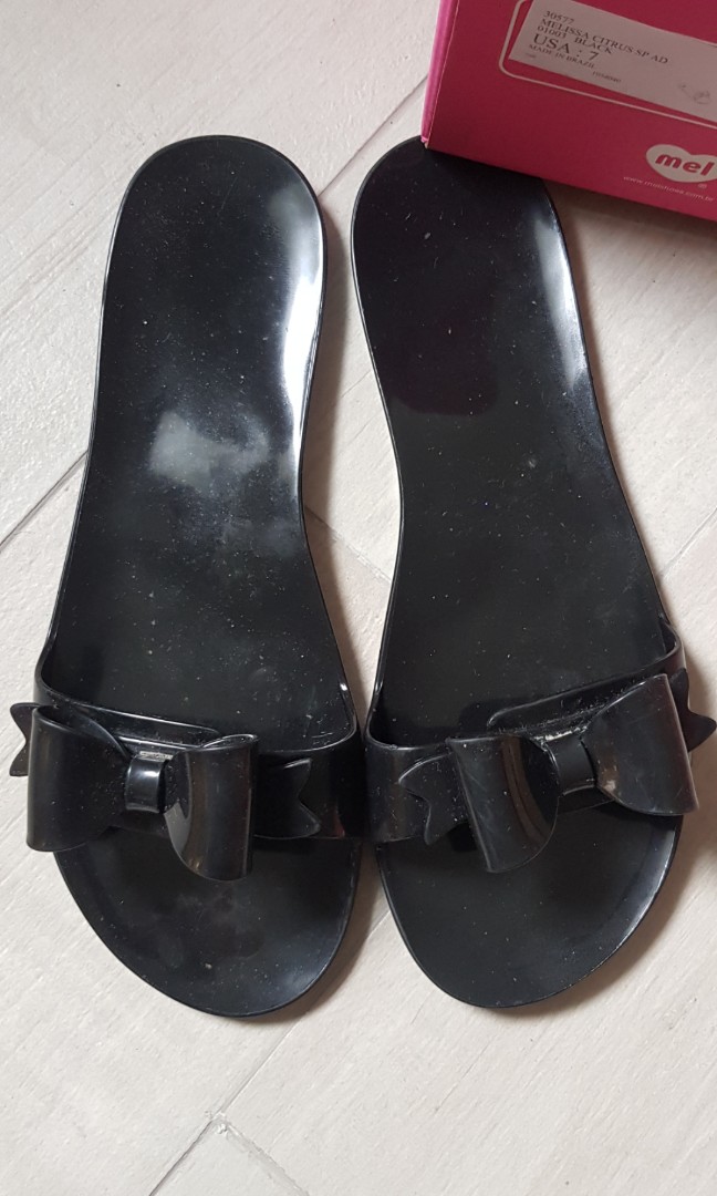 melissa black sandals