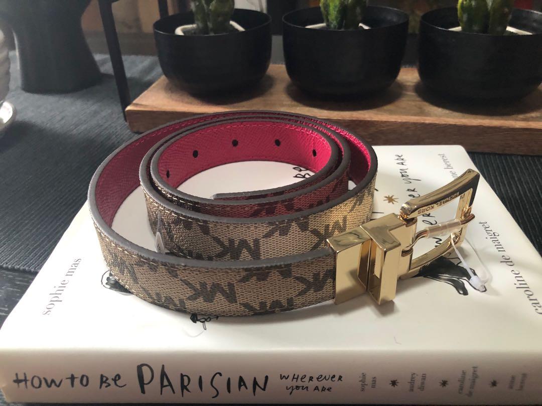 pink michael kors belt