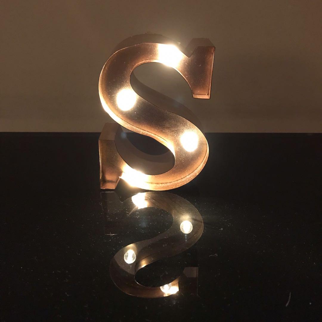 Mini Letter Shaped Marquee Lights Letter S Furniture Home Decor Lighting Supplies On Carousell