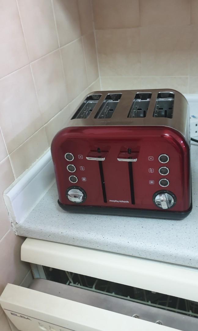 Morphy Richards Accents Red 4 Slice Toaster, TV & Home Appliances