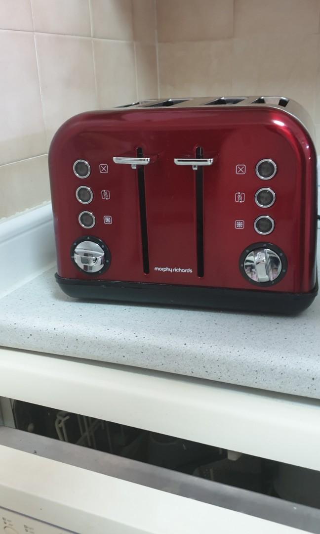 Morphy richards clearance accents toaster red