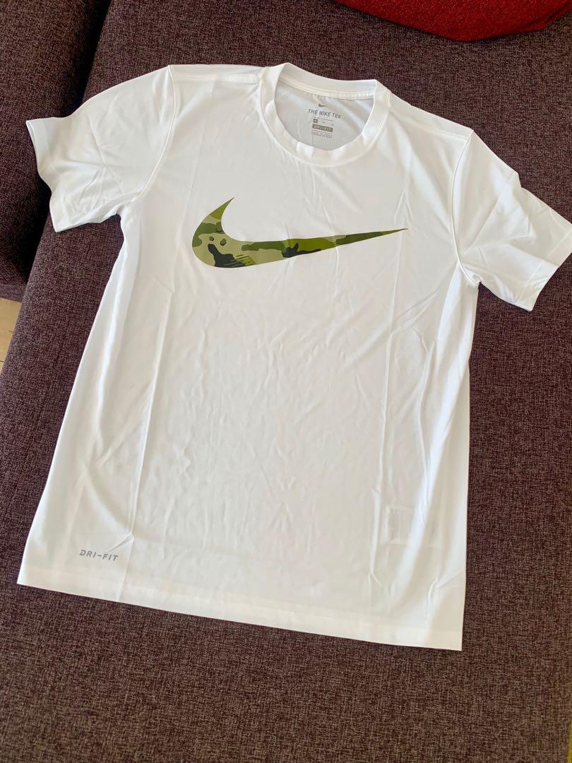 white dri fit nike shirt