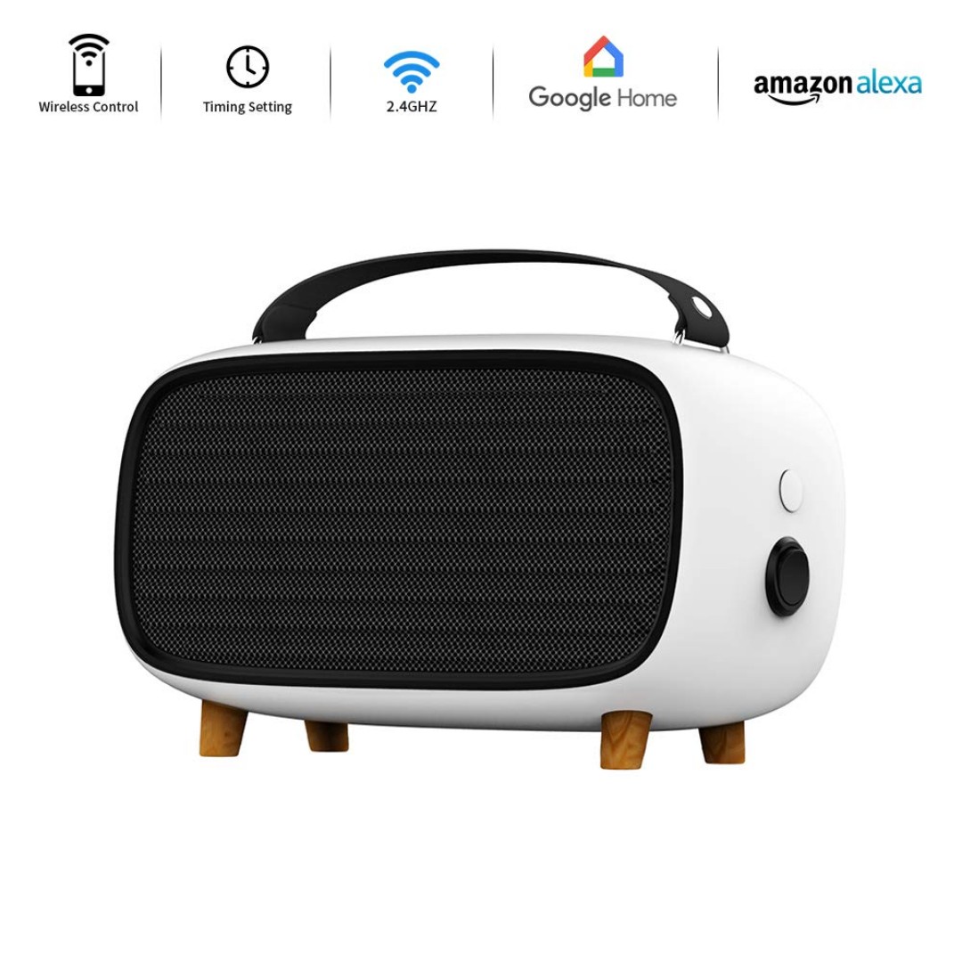 Panamalar Smart Space Heater 500w Electric Fan Heater With Adjustable Thermostat Remote Control With Alexa For Voice Command Tip Over And Overheat Protection Fast Heating For Office Home 1465 Electronics Others On