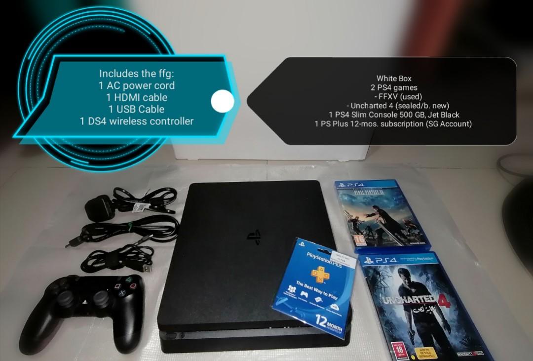 Playstation 4 Slim 500gb Bundle Jet Black Rush Video Gaming Video Game Consoles Playstation On Carousell