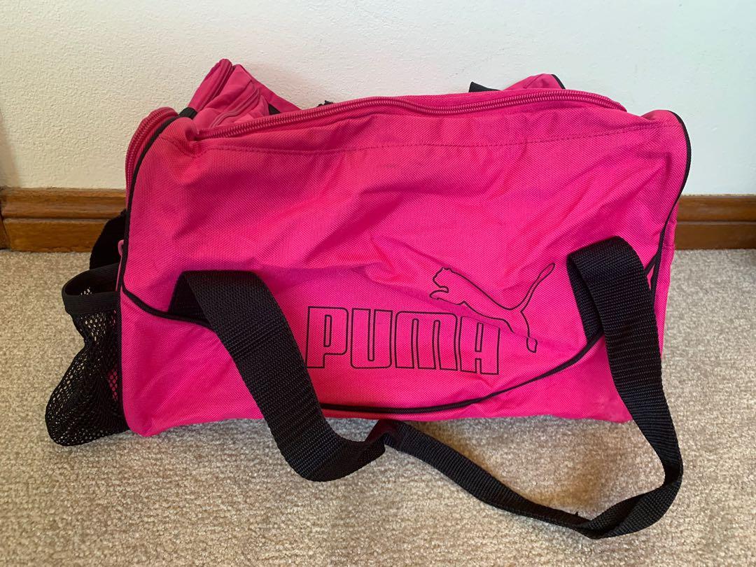 puma pink duffle bag