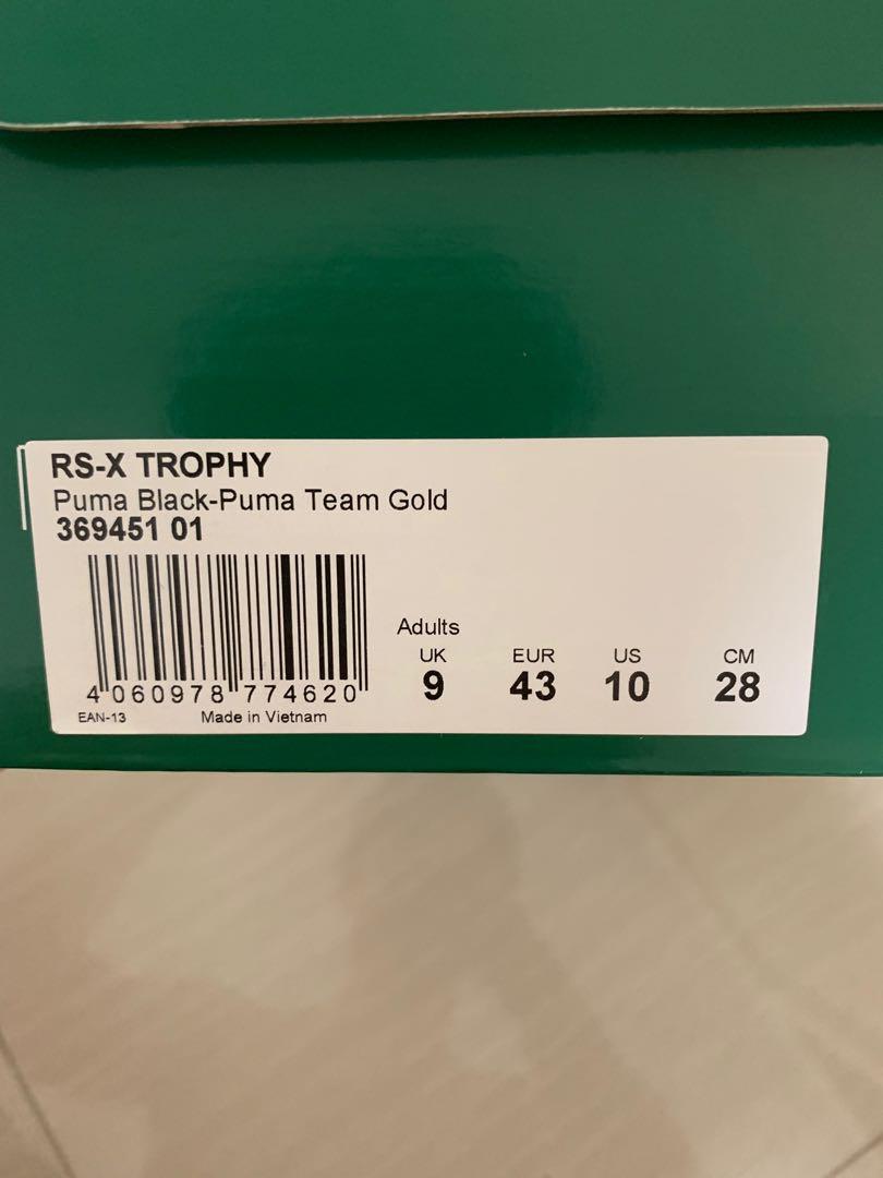 Puma RS X Black Gold Men s Fashion Footwear Sneakers on Carousell